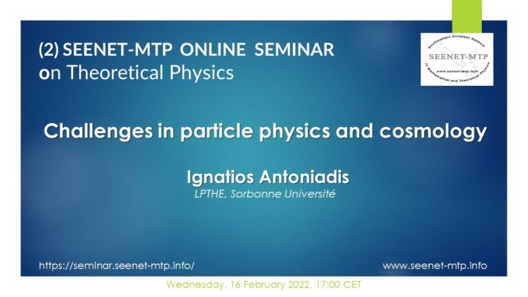 Challenges in particle physics and cosmology